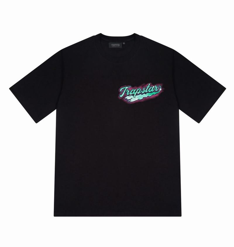 Black Trapstar Paradise SS23 Edition Tee Men's T Shirts | HSTDPY-913