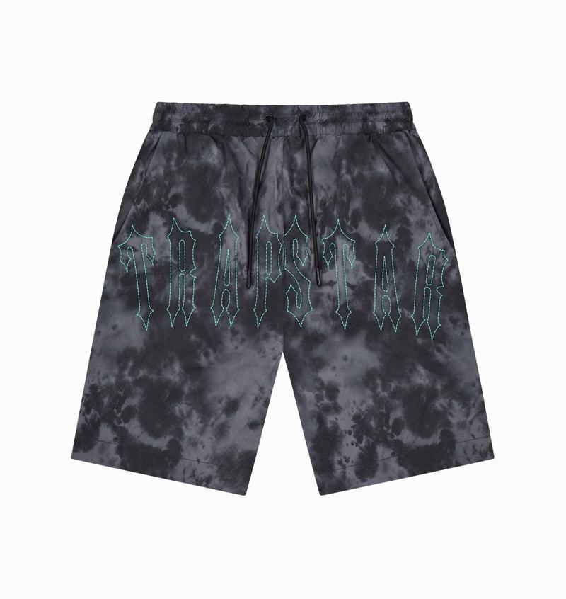 Black Trapstar Pigment Irongate Shorts Men\'s Sets | FSEWIB-083