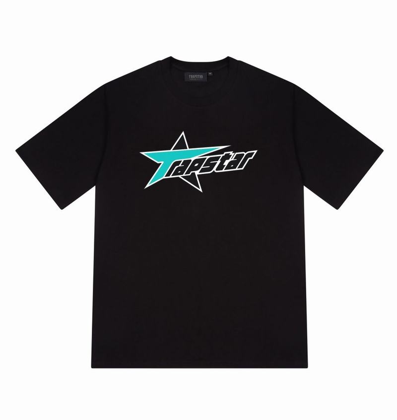 Black Trapstar Rockstar Tee Men's T Shirts | LOABTI-541