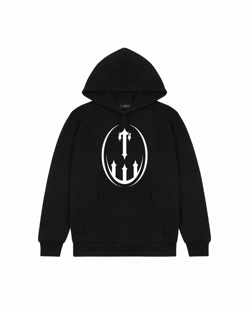 Black Trapstar T Crest Men\'s Hoodie | AUEOBV-432