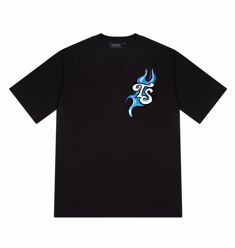 Black Trapstar Trail Blaze Tee Men's T Shirts | NFKHBL-097