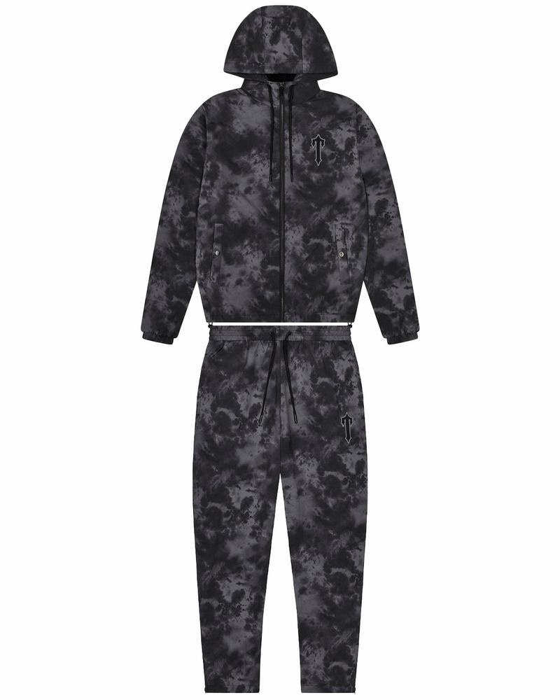 Black Trapstar Washed Irongate Men\'s Tracksuits | FBJWYV-074