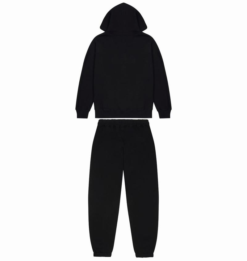 Black Trapstar Wildcard Chenille Hoodie Men's Tracksuits | KLVHSP-792