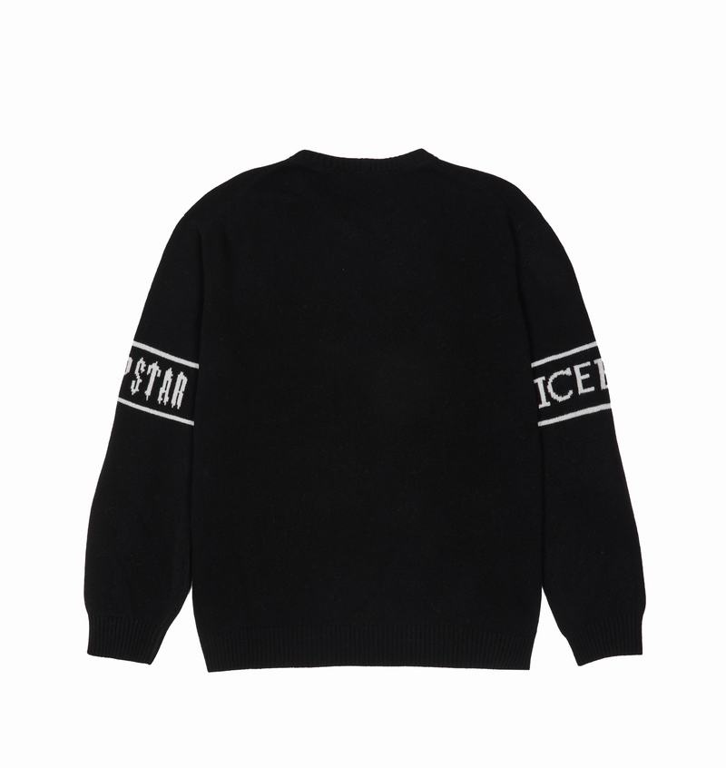 Black Trapstar x Iceberg Black Knitted Popeye Men's Sweater | JIXCZE-856