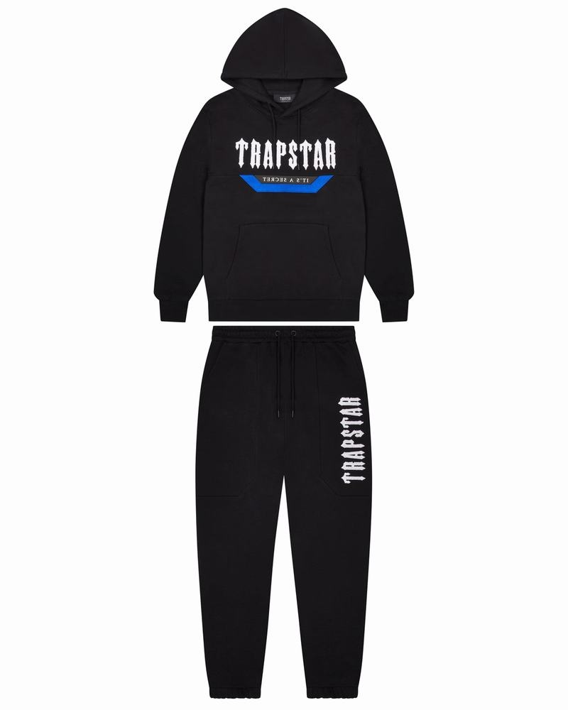 Black / Blue Trapstar Irongate Men\'s Tracksuits | MSEOXH-304