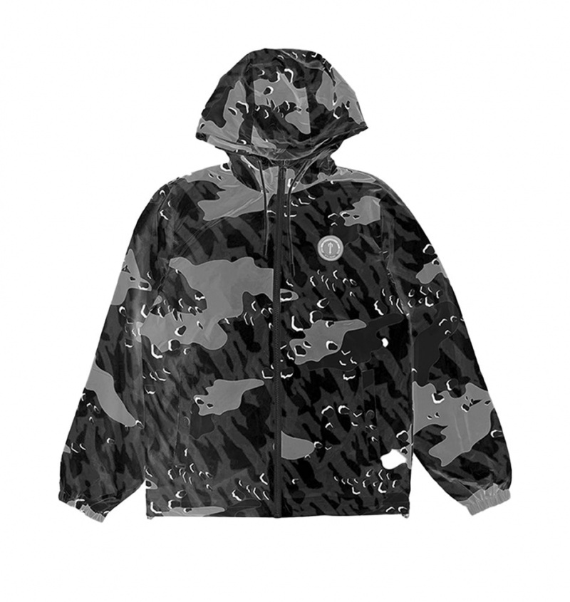 Black / Camo Trapstar Decoded Camo Men's Jackets | REMKYD-084