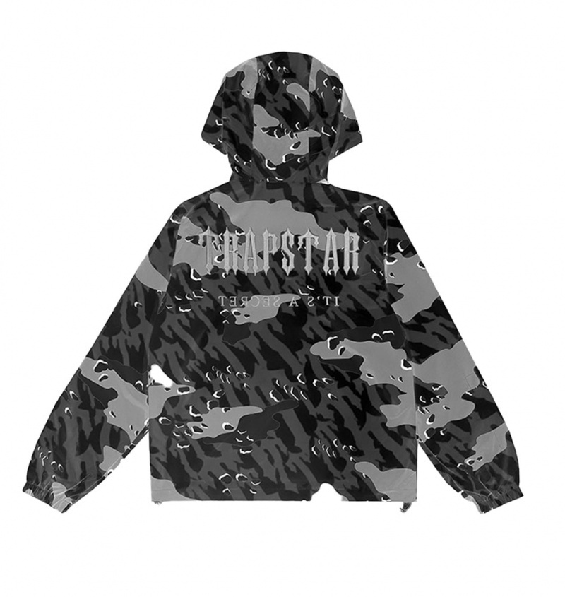 Black / Camo Trapstar Decoded Camo Men\'s Jackets | REMKYD-084