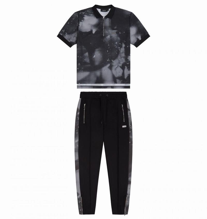 Black / Grey Trapstar Irongate Men's Pants | IUGMTE-641