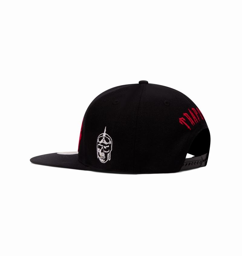 Black / Red Trapstar Irongate Arch Snapback Men's Caps | CTFEZI-697