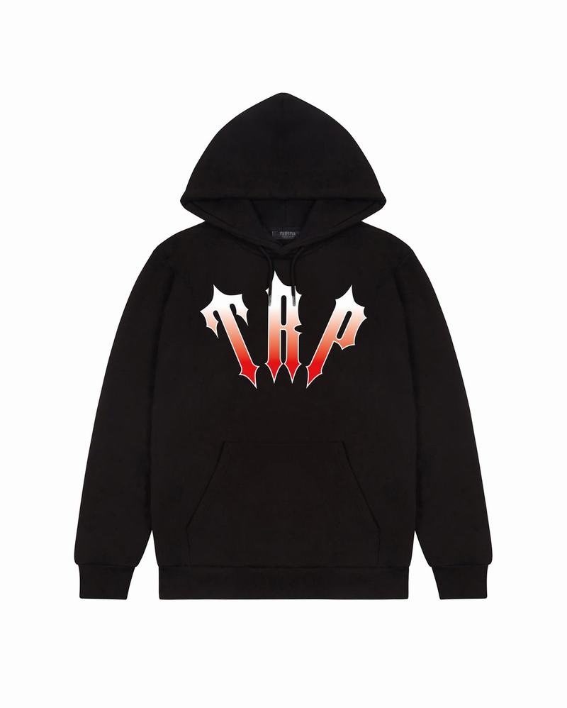 Black / Red Trapstar Irongate TRP Men\'s Hoodie | IFQSWN-245