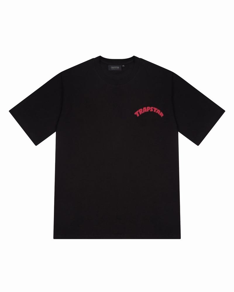 Black / Red Trapstar Makin' Dough Tee Men's T Shirts | AGULNE-762