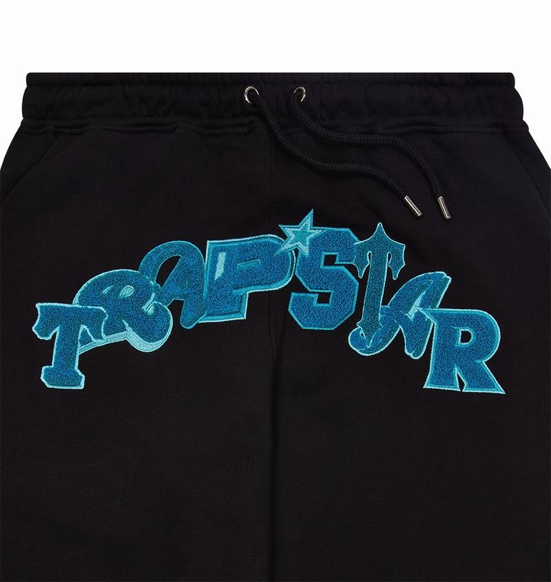 Black / Turquoise Trapstar Wildcard Jogging Men's Pants | MZFANQ-802