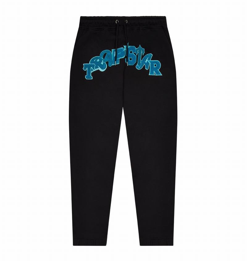 Black / Turquoise Trapstar Wildcard Jogging Men\'s Pants | MZFANQ-802