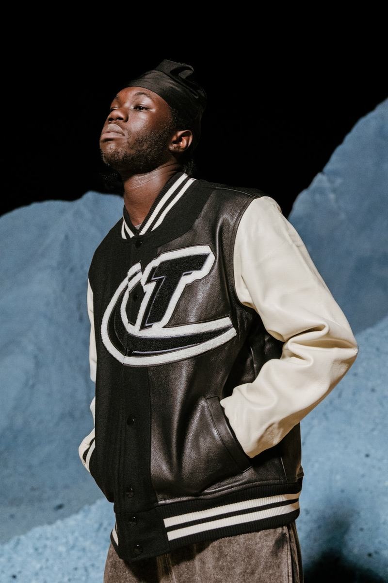 Black / White Trapstar Hyperdrive T Chenille Varsity Men's Jackets | DZGAYR-304