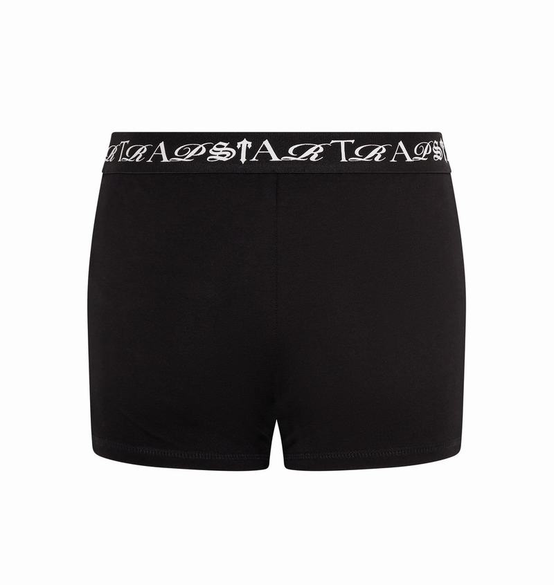 Black / White Trapstar Script Boxer Women\'s Underwear | VMQELK-148