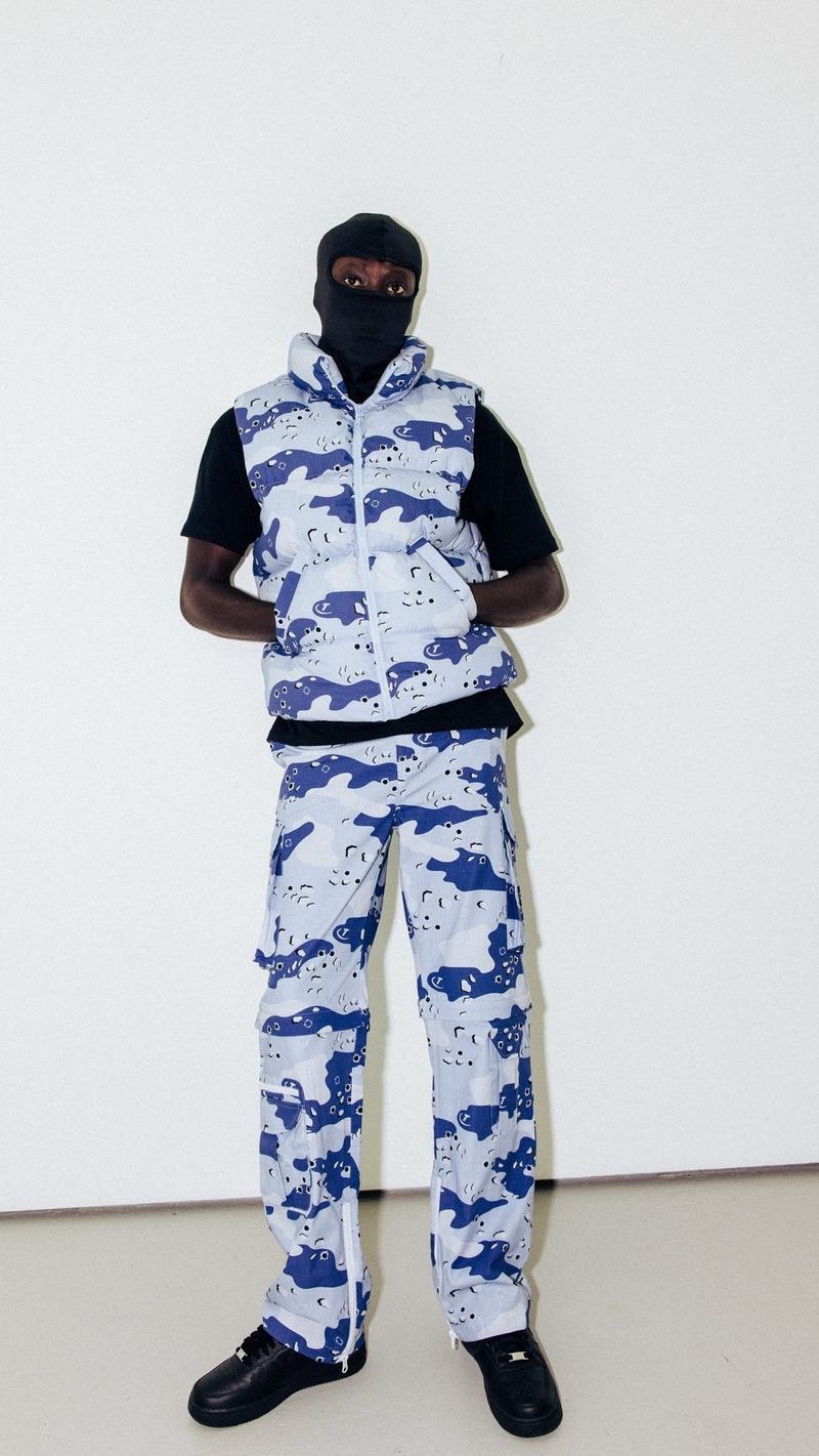 Blue Camo Trapstar Hyperdrive Cargos Men's Pants | XUWOPK-814