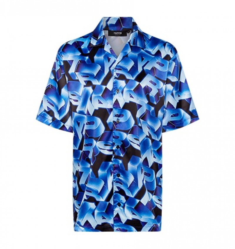 Blue Trapstar 3D Chrome Shirt Men's Sets | XEMLBK-618