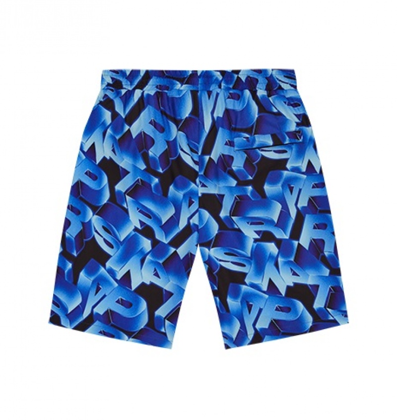 Blue Trapstar 3D Swimming Shorts Men's Sets | QUDGRV-374