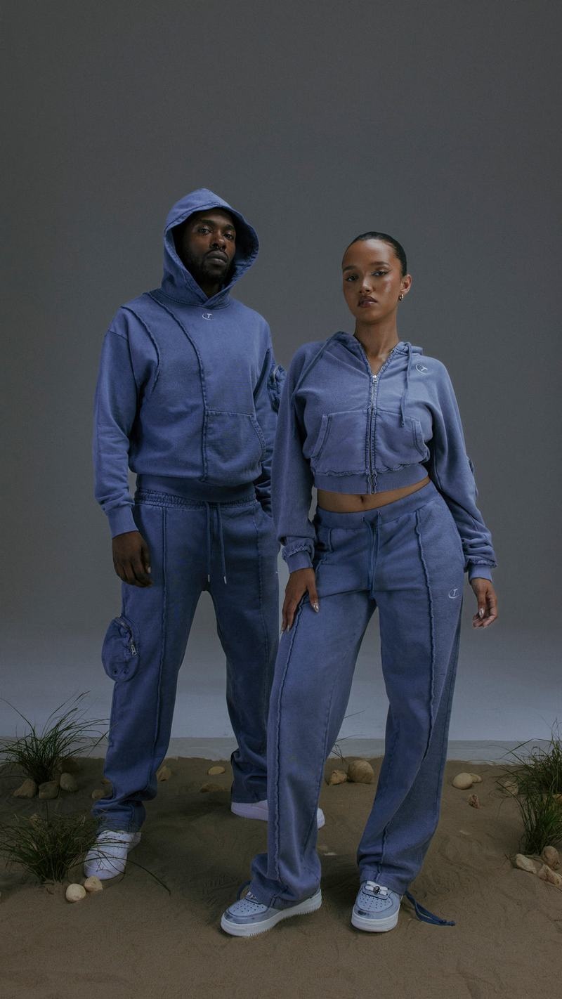 Blue Trapstar Construct Batwing Hoodie Women's Tracksuits | YPOLTA-263