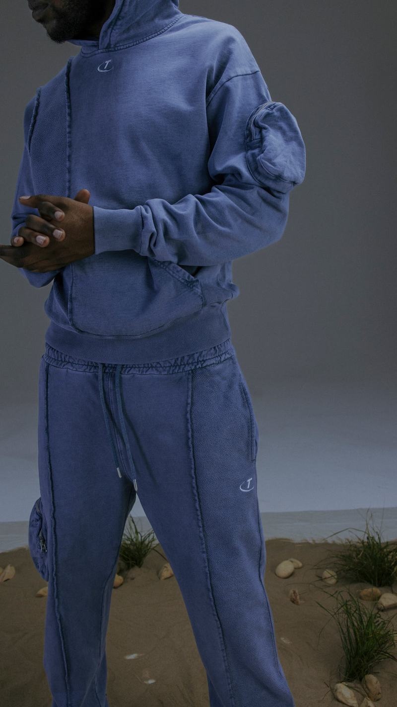 Blue Trapstar Construct Hoodie Men's Tracksuits | ONPQLJ-036