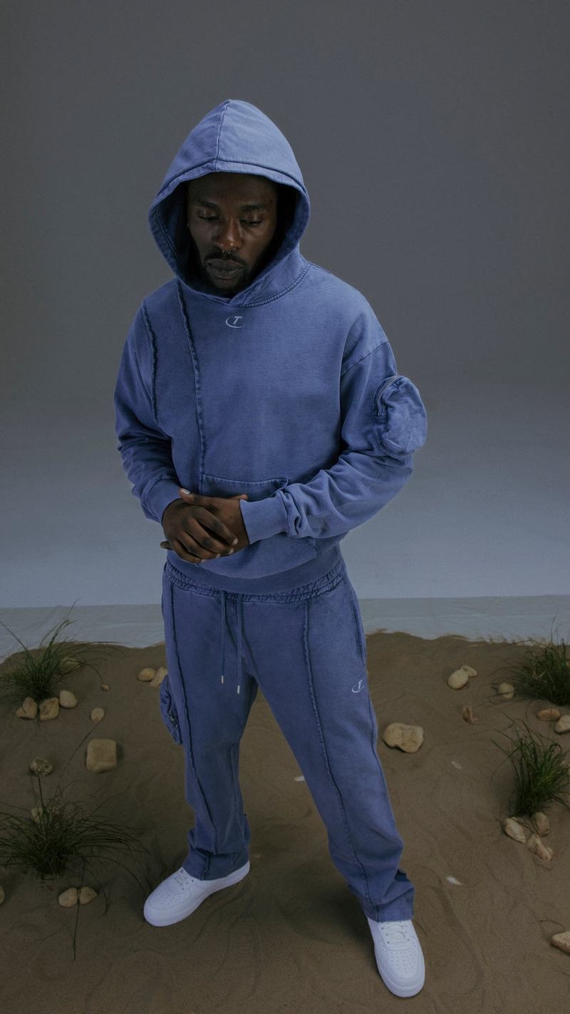 Blue Trapstar Construct Hoodie Men's Tracksuits | ONPQLJ-036