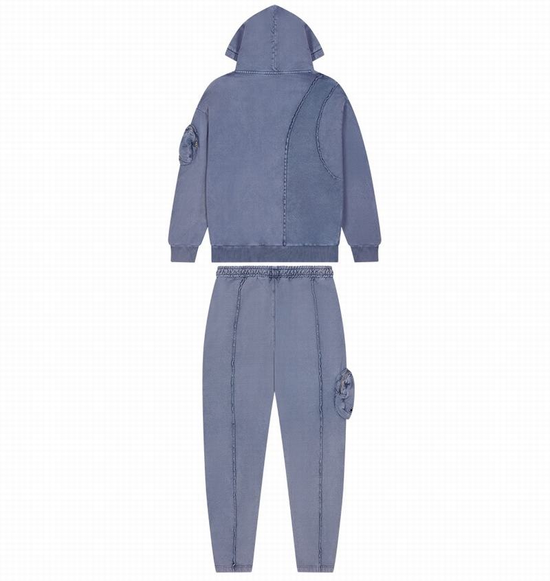 Blue Trapstar Construct Hoodie Men's Tracksuits | ONPQLJ-036