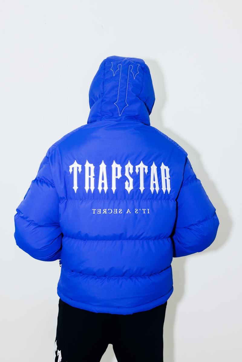 Blue Trapstar Decoded Hooded Puffer 2.0 Men's Jackets | UEKSRF-908