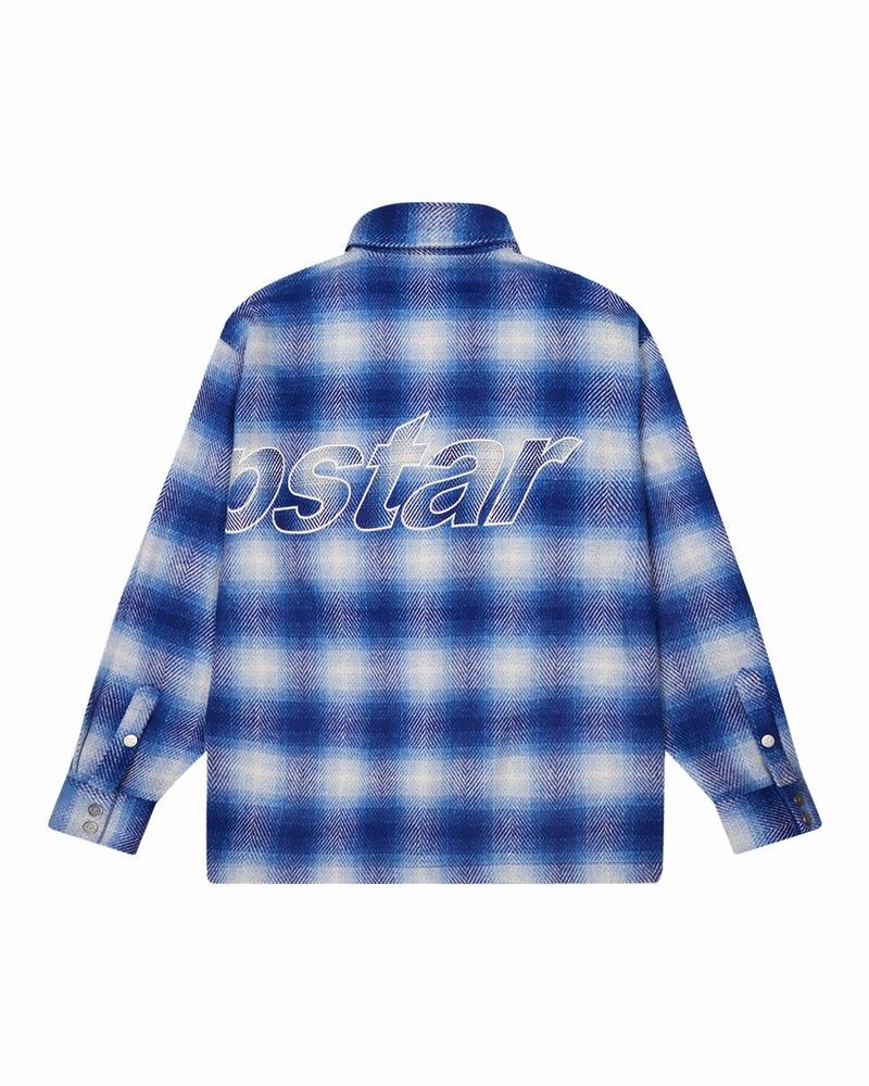 Blue Trapstar Hyperdrive Overshirt Shirt Men's Jackets | JFZSTK-982