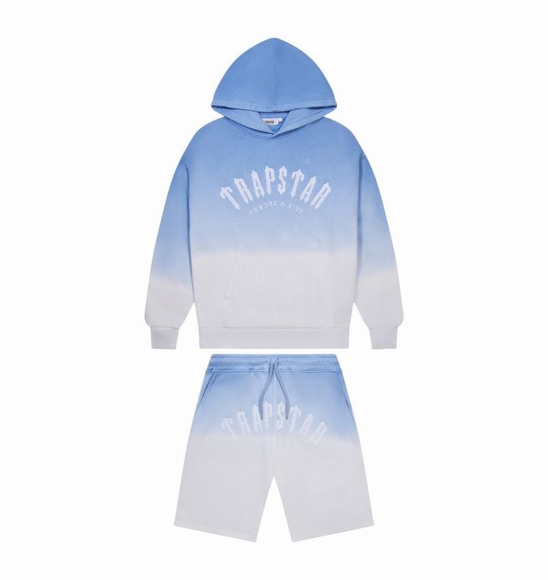 Blue Trapstar Irongate Arch Chenille Hoodie Men\'s Tracksuits | QEOHYG-701