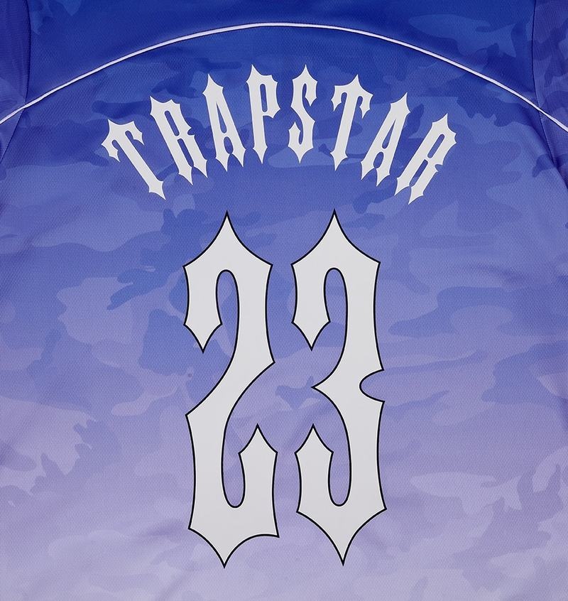 Blue Trapstar Irongate Football Jersey Men's T Shirts | ZKLWFV-913