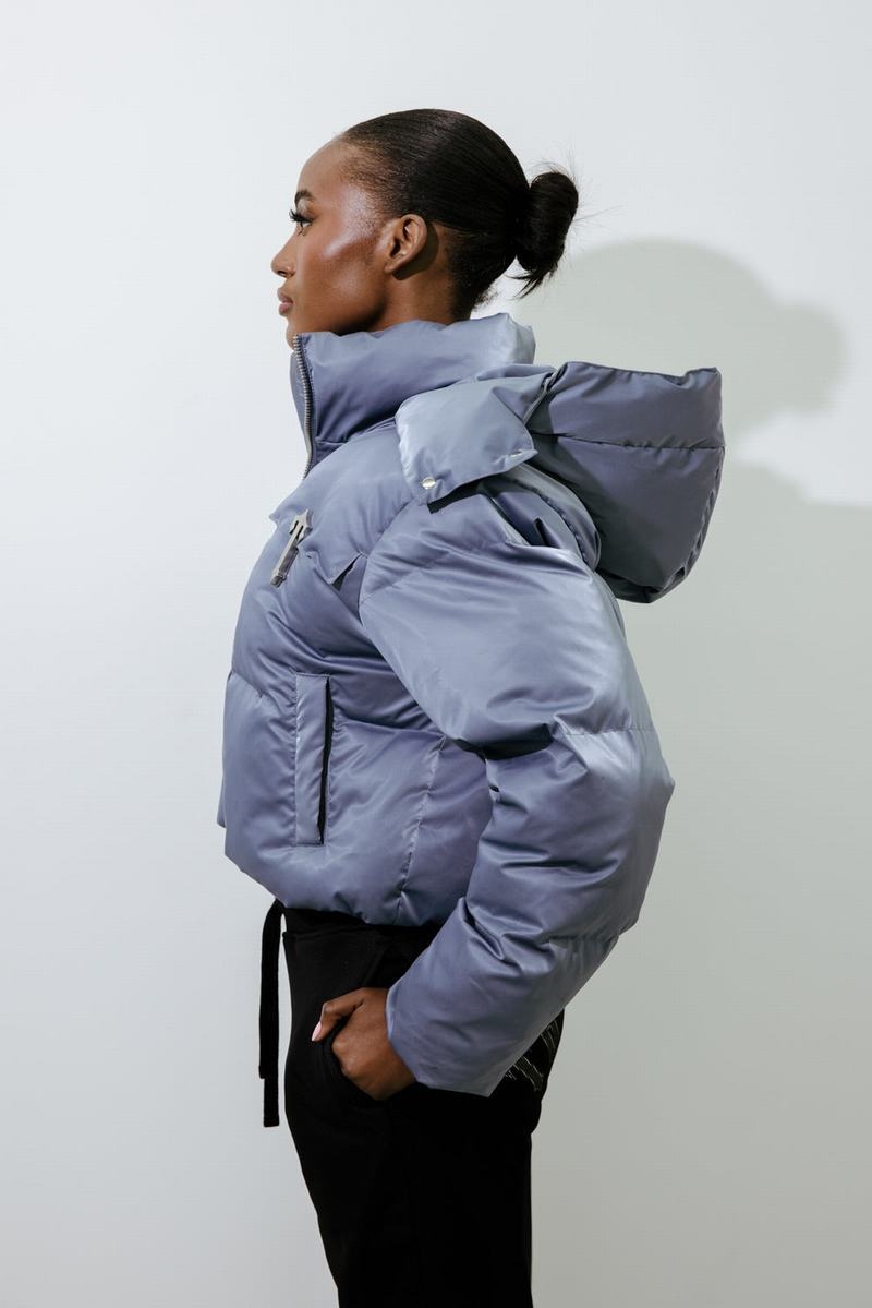 Blue Trapstar Magnetic T Trim Puffer Women's Jackets | ZPMNID-431