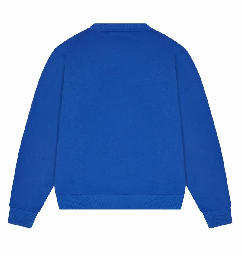 Blue Trapstar Shooters Chenille Crewneck Men's Sets | UENOBR-945