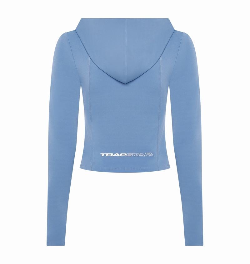 Blue Trapstar TS-Star Zip Top Women's Hoodie | OPDXCF-901