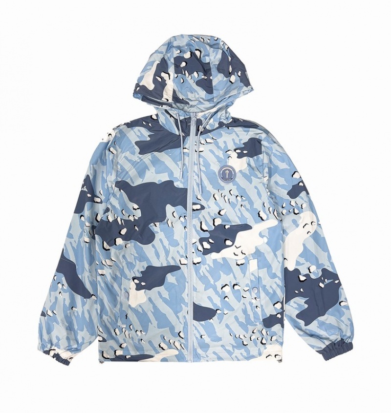 Blue / Camo Trapstar Decoded Camo Men's Jackets | INSUCM-876