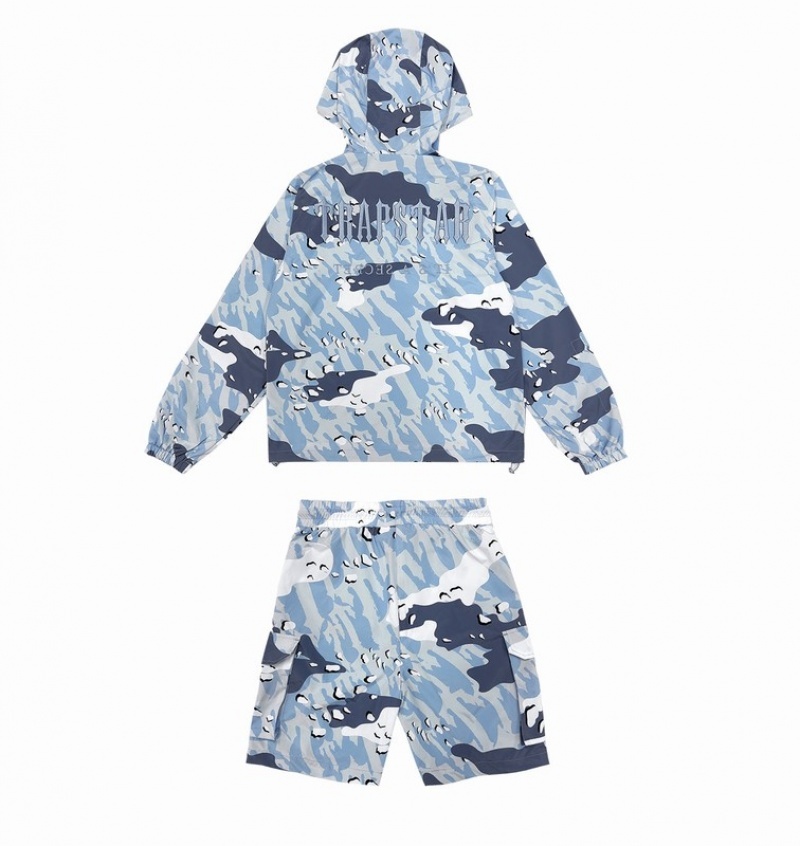 Blue / Camo Trapstar Decoded Camo Men's Jackets | INSUCM-876