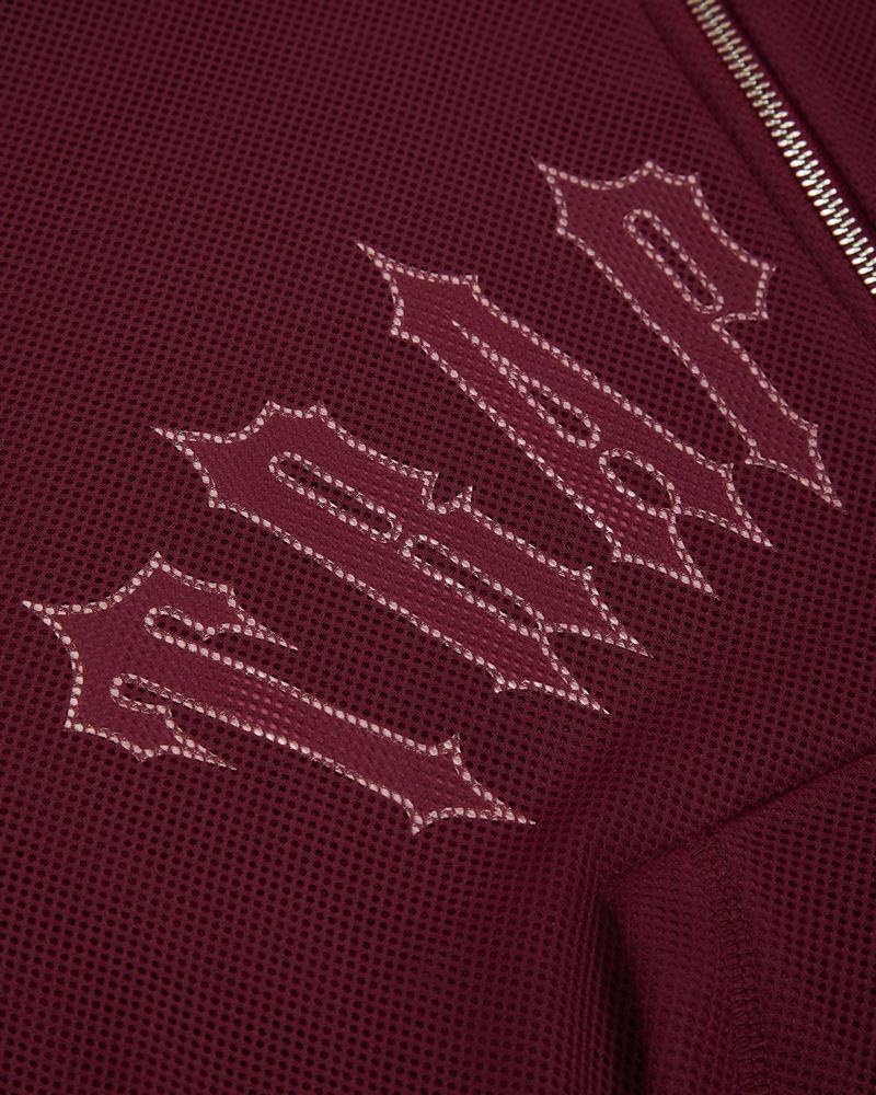 Burgundy Trapstar Mesh Irongate Arch Women's Hoodie | KRLZAY-263