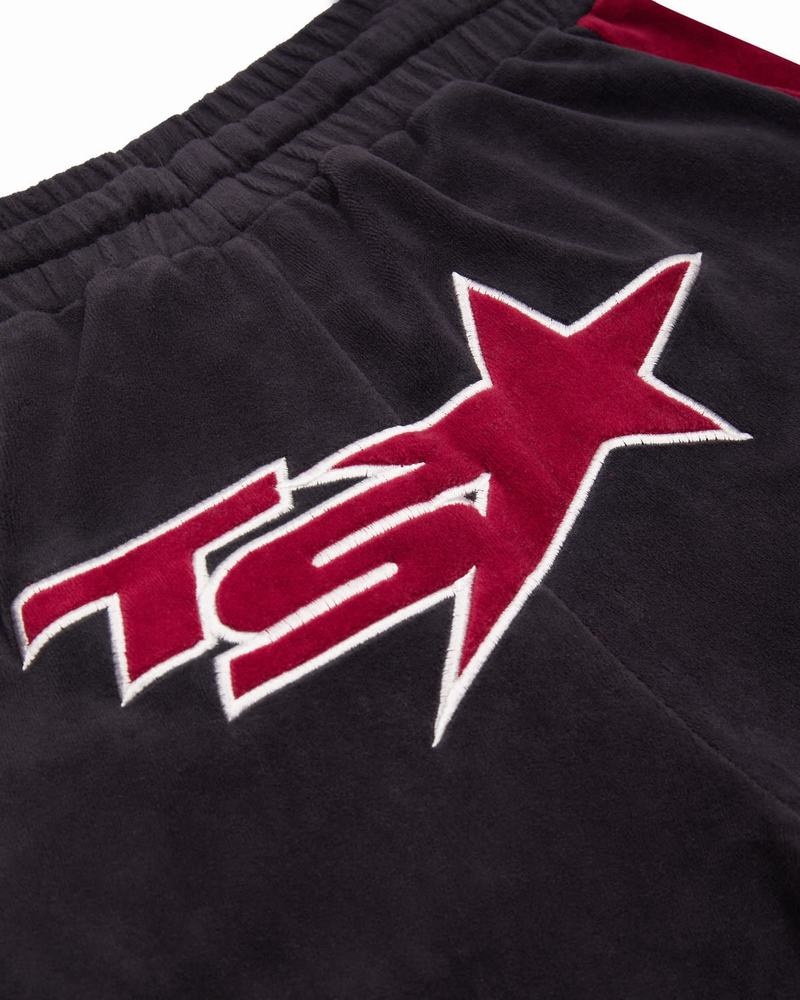 Burgundy Trapstar TS-Star Velour Track Women's Pants | KHJOCB-709