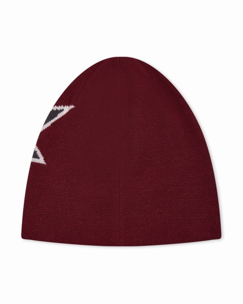 Burgundy Trapstar TS Star Men's Beanie | QZACUS-029