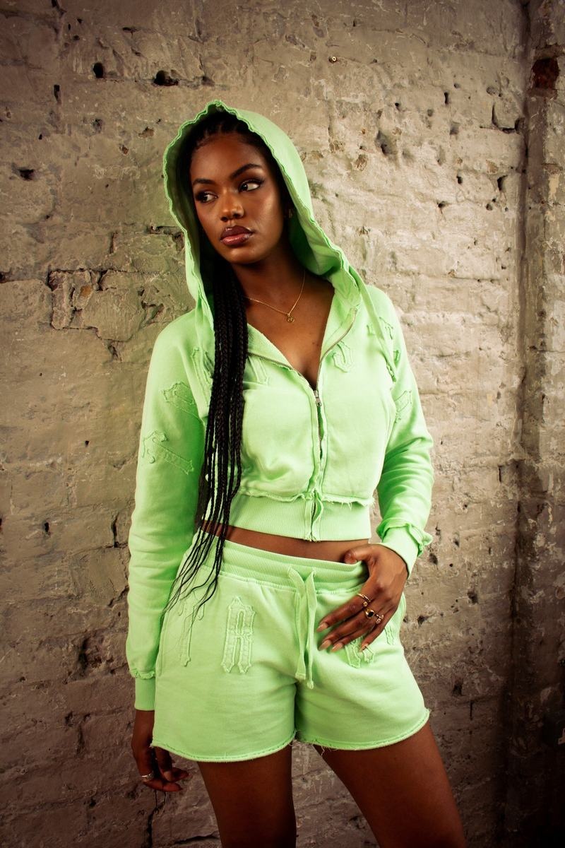 Green Trapstar Irongate Arch Applique Short Women's Tracksuits | BKAUGV-435