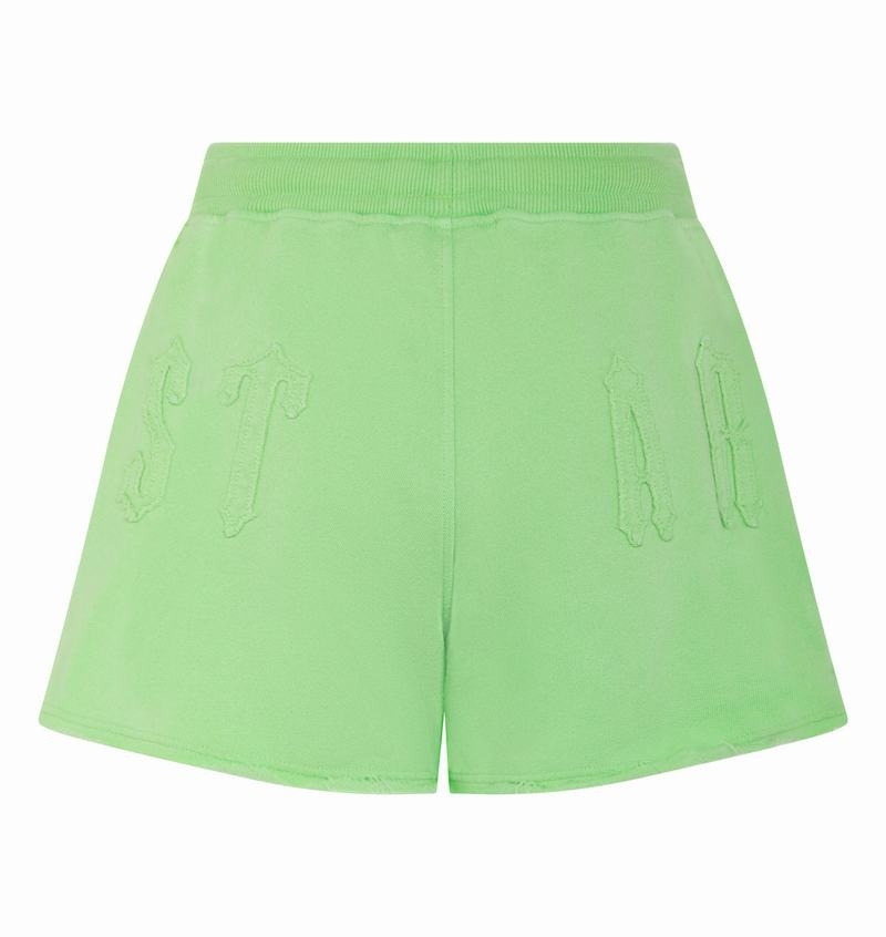 Green Trapstar Irongate Arch Applique Women's Shorts | TXCAMZ-690