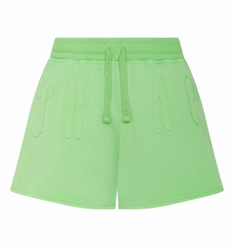 Green Trapstar Irongate Arch Applique Women\'s Shorts | TXCAMZ-690