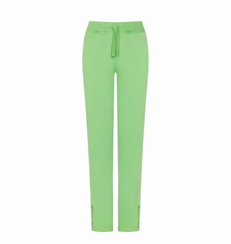 Green Trapstar Irongate Split Leg Jogging Women's Pants | EHRPCL-795