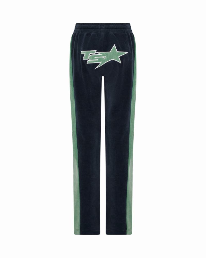 Green Trapstar TS-Star Velour Women\'s Pants | JXREIP-304