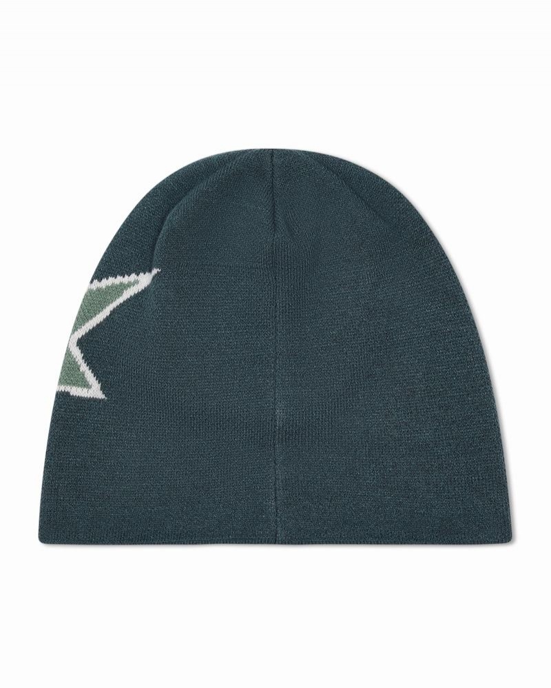 Green Trapstar TS Star Men's Beanie | WAMEKB-052