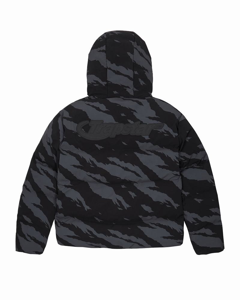 Grey Camo Trapstar Hyperdrive Technical Puffer Men's Jackets | RBYCOE-513