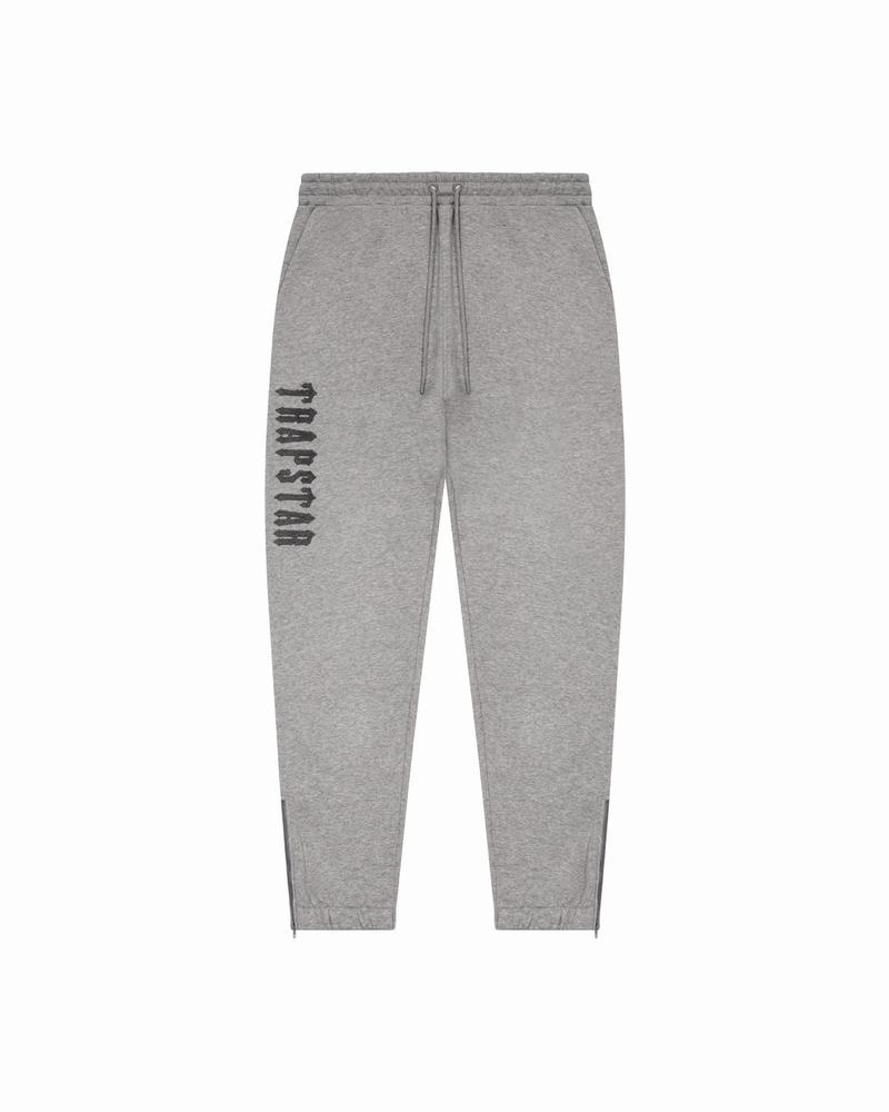 Grey Trapstar Decoded Chenille 2.0 Hoodie Men's Tracksuits | ONTPMZ-408