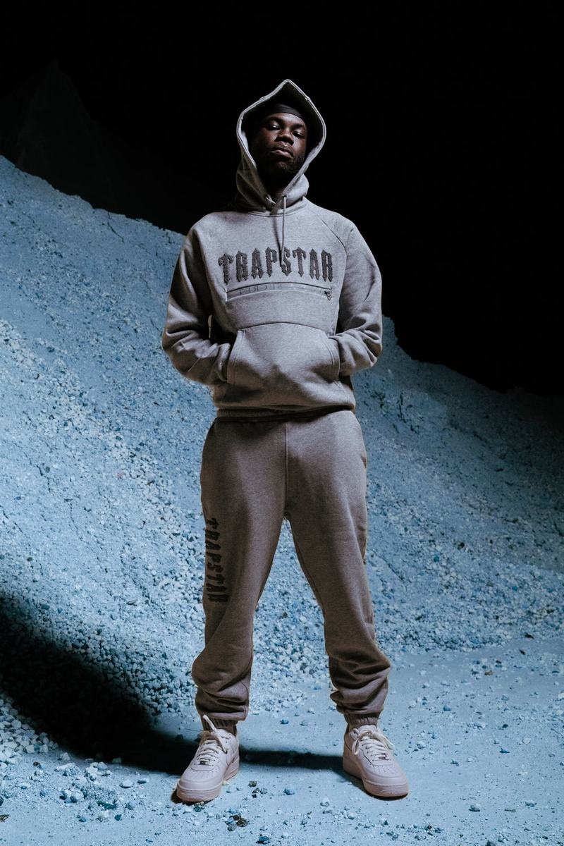 Grey Trapstar Decoded Chenille 2.0 Hoodie Men's Tracksuits | ONTPMZ-408