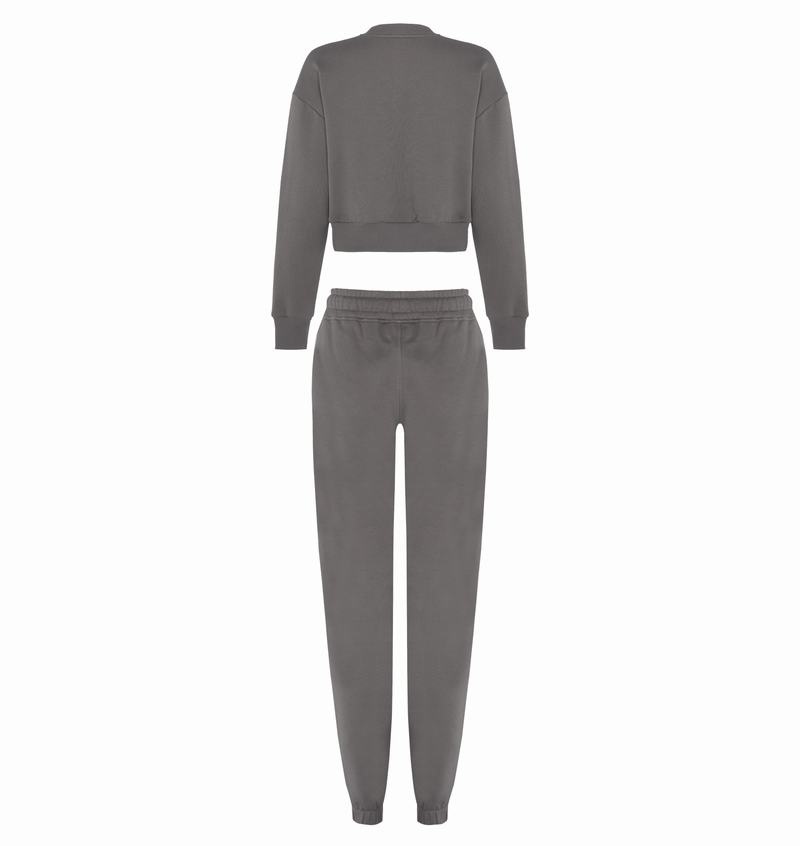 Grey Trapstar Hyperdrive Crewneck Women's Tracksuits | NGAFRO-475