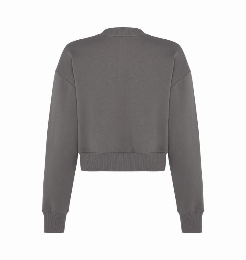 Grey Trapstar Hyperdrive Crewneck Women's Sweatshirt | VIZQKB-458