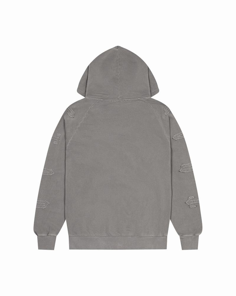 Grey Trapstar Irongate Patchwork Zip Hoodie Men's Tracksuits | LSKENJ-043